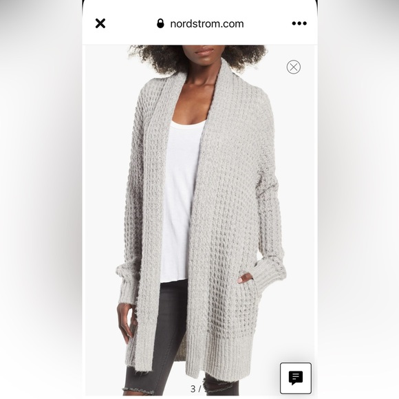 Leith Waffle Knit Cardigan - Picture 1 of 6